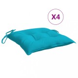 Cumpara ieftin Perne de scaun, 4 buc., turcoaz, 40 x 40 x 7 cm, textil