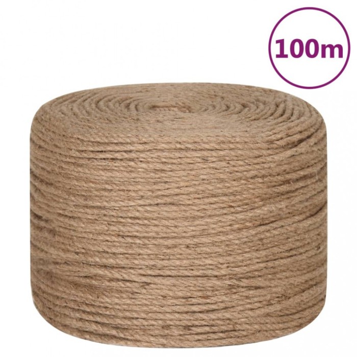 Funie de iuta 100 m lungime, 6 mm grosime