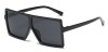 Ochelari de soare Rectangular Plat Supradimensionati Negru, THEICONIC