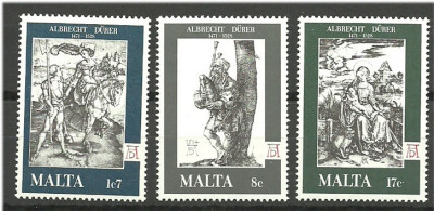 Malta, arta, gravuri, A. Durer, 1978, MNH foto