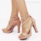 Sandale elegante nude cu platforma BDB8786 M12