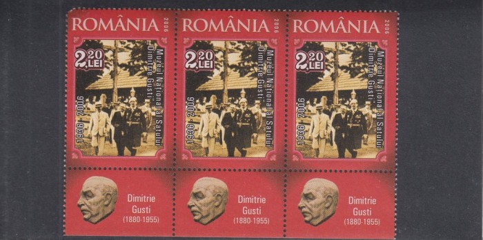 ROMANIA 2006 LP 1721 -70 ANI DE EXISTENTA MUZEUL SATULUI STRAIF 3 SERII MNH