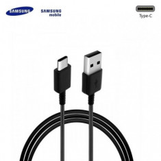 Cablu de Date si Incarcare USB la USB Type-C Samsung EP-DR140ABE, 0.8m, Negru, Original Bulk