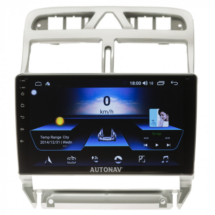 Navigatie Peugeot 307 2001-2008 AUTONAV Android GPS Dedicata, Model Classic, Memorie 128GB Stocare, 6GB DDR3 RAM, Display 9&quot; Full-Touch, WiFi, 2 x USB