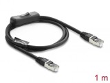 Cablu de retea RJ45 Cat.6 F/UTP 1m cu switch, Delock 81562