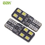 Set 2 becuri auto W5W/ T10- 8 SMD-CANBUS-alb