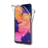 Husa silicon Delux compatibil cu Samsung A10, 360&deg; spate - fata, transparenta