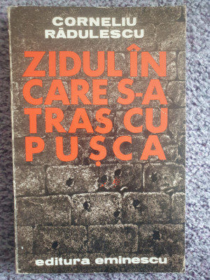 Zidul in care s-a tras cu pusca, Corneliu Radulescu, Ed Eminescu 1979, 232 pag foto