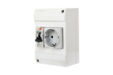 Priza Aplicata Schuko LEDO, Protectie Copii, Diferentiala 16A, 30mA, RCBO, IP20, 130x87mm