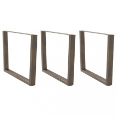 vidaXL Picioare de masă &icirc;n formă de V, 3 buc., oțel natural, 100 x (72-73,3) cm 4012675