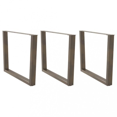 vidaXL Picioare de masă &amp;icirc;n formă de V, 3 buc., oțel natural, 100 x (72-73,3) cm 4012675 foto