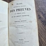 Traite Theorique et pratique des preuves en droit civil et en droit criminel - Edouard Bonnier