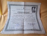 Ministerul Invatamantului si Culturii - Republica Populara Romana - CERTIFICAT de absolvire