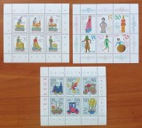 DDR-&#039;&#039;BASMS pt COPII&#039;&#039;=3 bloc de6VAL.--MNH NESTAMP. -Calitate EXTRA, Nestampilat