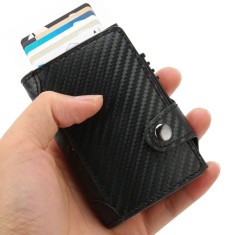 Portofel RFID iUni P4, 10 carduri, Print carbon