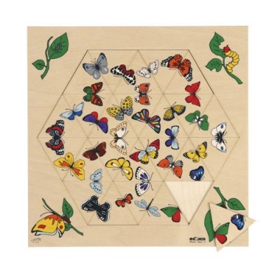 Triama - Puzzle 24 piese cu fluturi - Educo foto