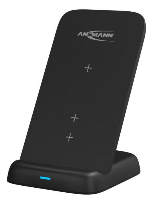 Statie de incarcare ANSMANN Qi 15W verticala - incarcator wireless - incarcator cu inductie