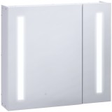 kleankin Oglindă de perete cu LED-uri pentru baie, 2 uși și 3 niveluri, 70 x 15 x 65 cm, alb | Aosom Romania