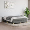 vidaXL Pat box spring cu saltea, gri &icirc;nchis, 140x200 cm, textil 3144176