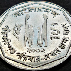 Moneda exotica 1 TAKA - BANGLADESH, anul 2002 * cod 1778 = FAO