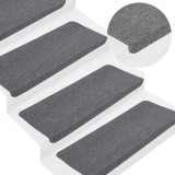 vidaXL Covorașe scară autoadezive 30 buc Gri 65x24,5x3,5 cm