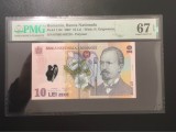 Romania 10 lei 2007 pick 119c grad 67 pmg