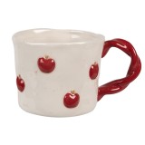 Cumpara ieftin Cana ceramica multicolora Mere 13x9x7 cm, 200 ml