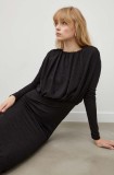Day Birger et Mikkelsen rochie culoarea negru, midi, mulată