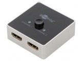 Switch HDMI 2.0 HDCP 2.2 Negru cu 2 Intrări HDMI, Goobay