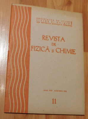 Revista de fizica si chimie Nr. 11 din 1982 foto