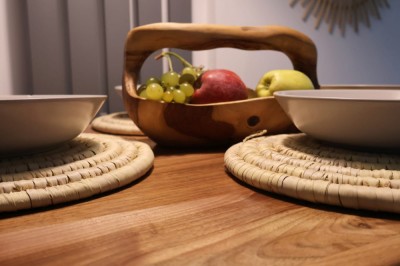 Suport farfurii din fibră naturală de palmier | 20 cm foto