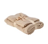 Cumpara ieftin Set 2 prosoape baie bumbac bej 40 x 55 cm, 55 x 100 cm