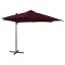 vidaXL Umbrelă &icirc;n consolă cu st&acirc;lp și LED-uri, roșu bordo, 300 cm 312334