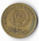 Moneda 2,50 escudos 1977 - Cabo Verde