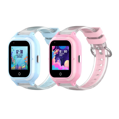 Pachet Promotional 2 Smartwatch-uri Pentru Copii, Wonlex KT23, Albastru si Roz, Nano SIM, 4G, Pedometru, Localizare GPS, Microfon, Monitorizare &amp;amp;amp; foto