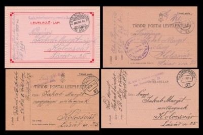 1916-1918 Lot 10 CP KuK FELDPOST circulate la Cluj-Napoca, cenzuri austriece foto