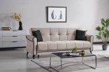 Set 3+1+1 Viktorya Lada Depozitare Tapitat Catifea Bej Gri Inchis (cod 13205)