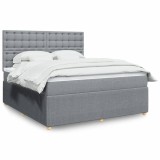 VidaXL Pat continental, gri deschis, 180x200 cm, material textil 3292149