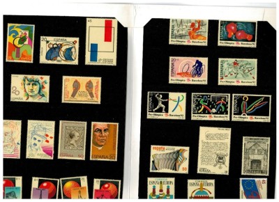 Spania 1989 - Folder cu timbrele si colitele emise, neuzate foto