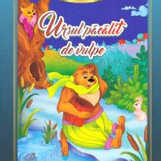 Ursul pacalit de vulpe. Carte de colorat cu povesti