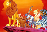 Tablou canvas Regele leu si prietenii, 45 x 30 cm