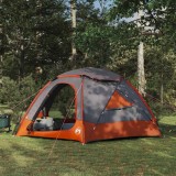 vidaXL Cort cu dom și plapumă detașabilă Gri și Portocalie 4 persoane 42017375