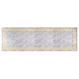Covor gri lavabil 80x300 cm antiderapant poliester catifea moale