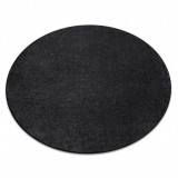 Covor rotund SANTA FE negru 98 simplu, culoare, solidă, cerc 200 cm