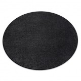 Covor rotund SANTA FE negru 98 simplu, culoare, solidă, cerc 100 cm