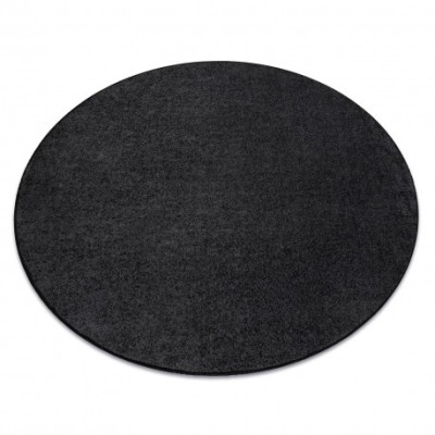 Covor rotund SANTA FE negru 98 simplu, culoare, solidă, cerc 200 cm foto