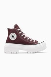 Converse tenisi Chuck Taylor All Star Lugged Heel femei, culoarea bordo, A09401C