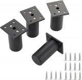 Cumpara ieftin Set 4 picioare mobileir, metal,lungime 10 cm, negru