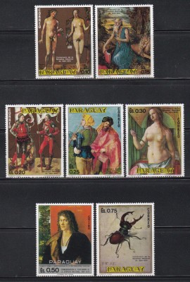 Paraguay 1970 - Picturi de Albrecht D&amp;uuml;rer, 2 Serii, MNH foto