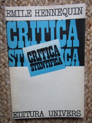 Emile Hennequin - Critica stiintifica foto